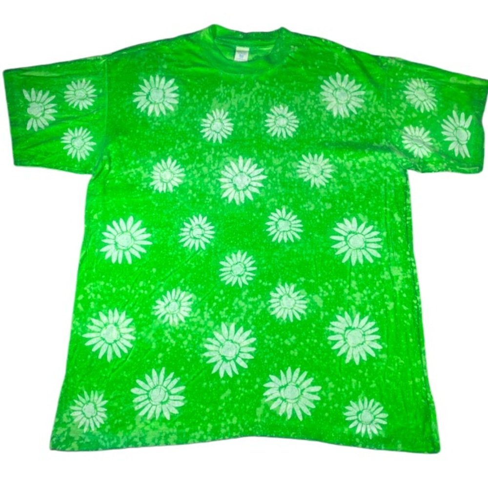 Vintage T-Shirt Men’s Large AOP Single Stitch Tie Dye Flowers Hippie Dead Stock